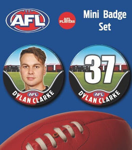 2021 AFL Essendon Mini Player Badge Set - CLARKE, Dylan