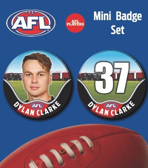2021 AFL Essendon Mini Player Badge Set - CLARKE, Dylan