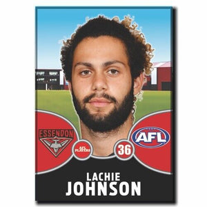 2021 AFL Essendon Bombers Player Magnet - JOHNSON, Lachie