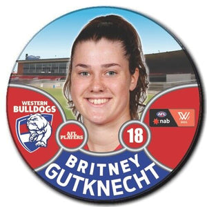 2021 AFLW Western Bulldogs Player Badge - GUTKNECHT, Britney