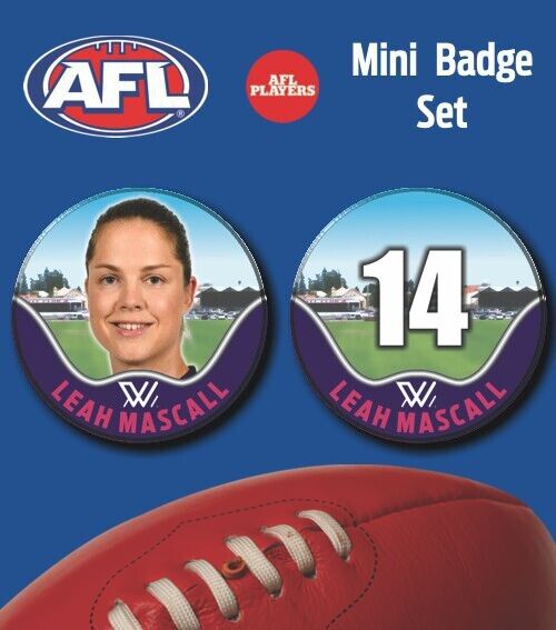 2021 AFLW Fremantle Mini Player Badge Set - MASCALL, Leah