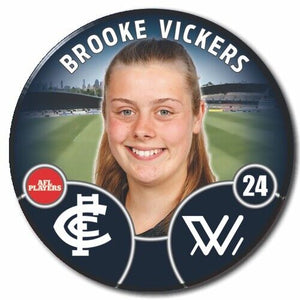 2022 AFLW Carlton Player Badge - VICKERS, Brooke