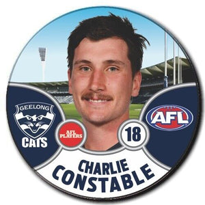 2021 AFL Geelong Player Badge - CONSTABLE, Charlie