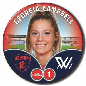 2023 AFLW S7 Melbourne Player Badge - CAMPBELL, Georgia