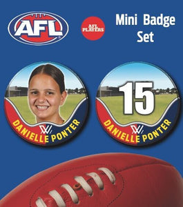 2021 AFLW Adelaide Mini Player Badge Set - PONTER, Danielle
