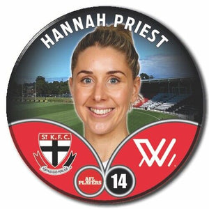 2023 AFLW S7 St Kilda Player Badge - PRIEST, Hannah