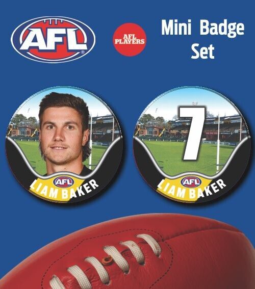 2021 AFL Richmond Mini Player Badge Set - BAKER, Liam