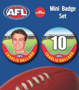 2021 AFL Gold Coast Suns Mini Player Badge Set - BALLARD, Charlie