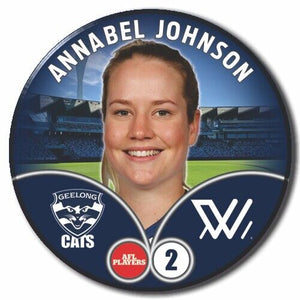 2023 AFLW S7 Geelong Player Badge - JOHNSON, Annabel