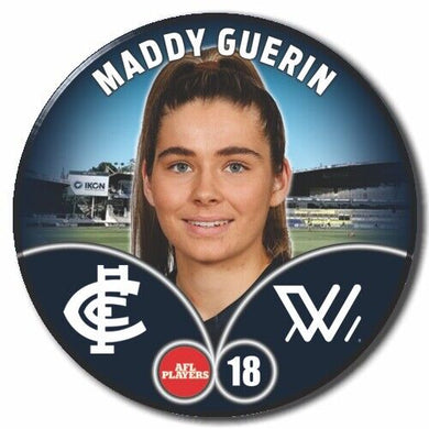 2023 AFLW S7 Carlton Player Badge - GUERIN, Maddy