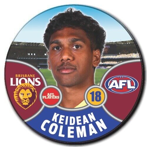 2021 AFL Brisbane Lions Player Badge - COLEMAN, Keidean