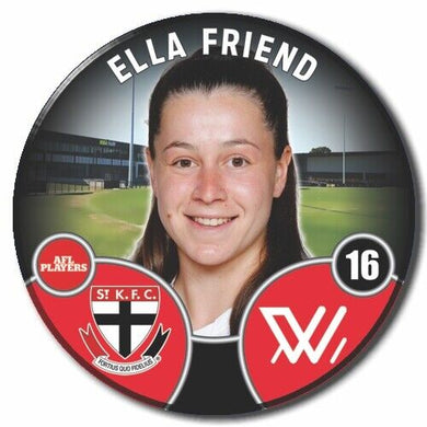 2022 AFLW St Kilda Player Badge - FRIEND, Ella