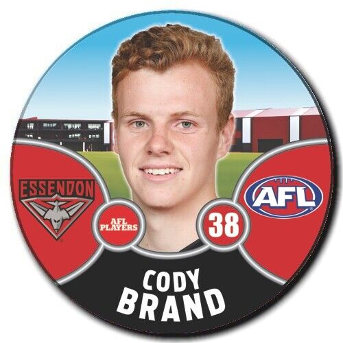 2021 AFL Essendon Bombers Player Badge - BRAND, Cody