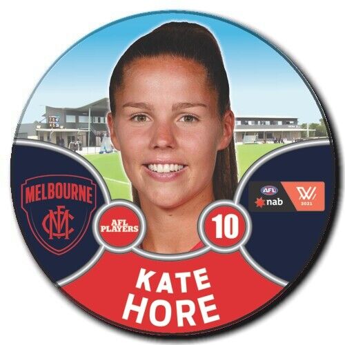 2021 AFLW Melbourne Player Badge - HORE, Kate