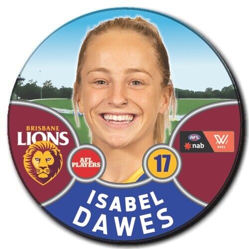 2021 AFLW Brisbane Player Badge - DAWES, Isabel
