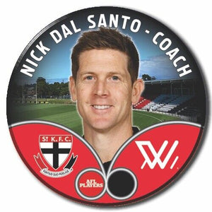2023 AFLW S7 St Kilda Player Badge - DAL SANTO, Nick - COACH