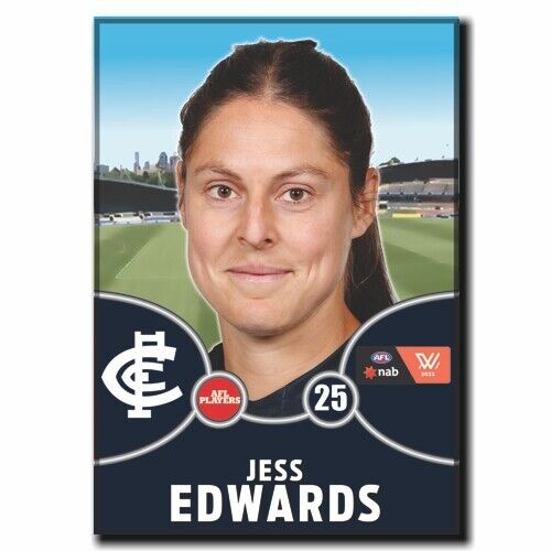 2021 AFLW Carlton Player Magnet - EDWARDS, Jess