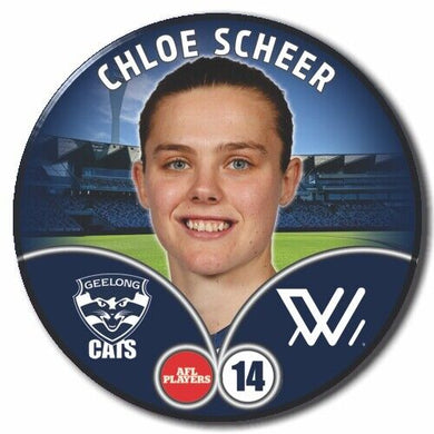 2023 AFLW S7 Geelong Player Badge - SCHEER, Chloe