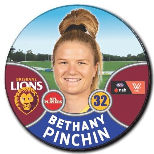 2021 AFLW Brisbane Player Badge - PINCHIN, Bethany