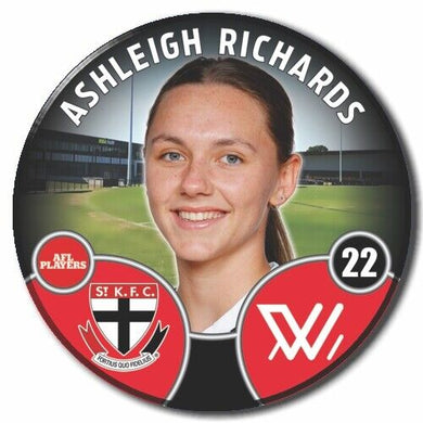 2022 AFLW St Kilda Player Badge - RICHARDS, Ashleigh