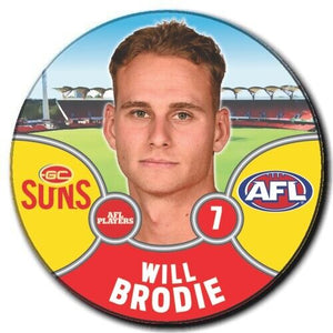 2021 AFL Gold Coast Player Badge - BRODIE, Will