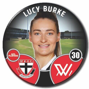 2022 AFLW St Kilda Player Badge - BURKE, Lucy