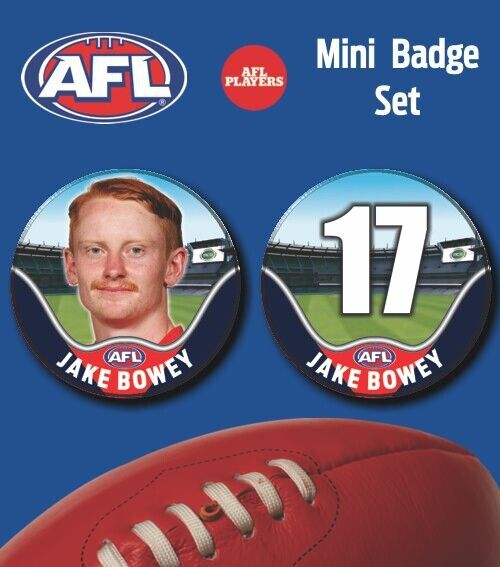 2021 AFL Melbourne Mini Player Badge Set - BOWEY, Jake