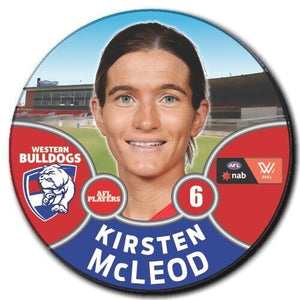 2021 AFLW Western Bulldogs Player Badge - McLEOD, Kirsten