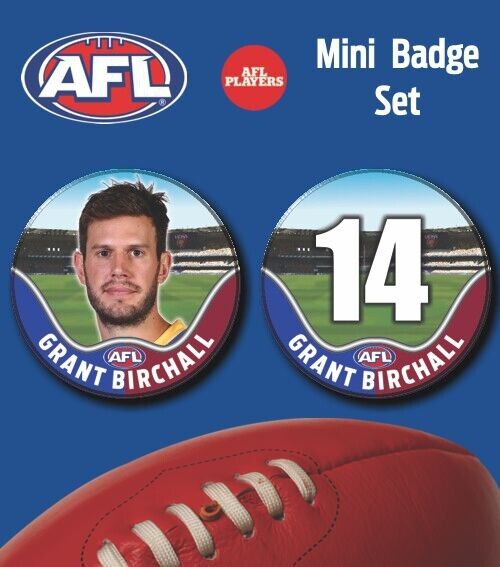 2021 AFL Brisbane Mini Player Badge Set - BIRCHALL, Grant