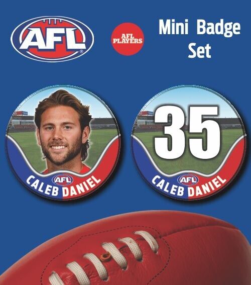 2021 AFL Western Bulldogs Mini Player Badge Set - DANIEL, Caleb