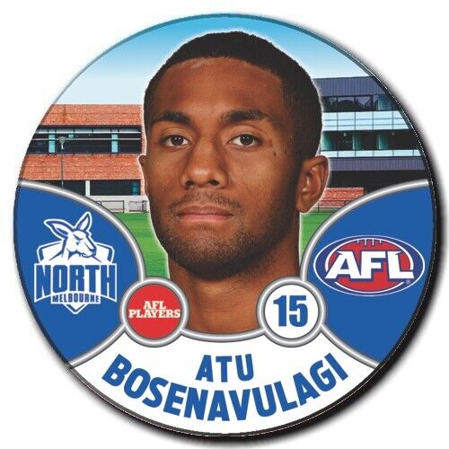 2021 AFL North Melbourne Player Badge - BOSENAVULAGI, Atu