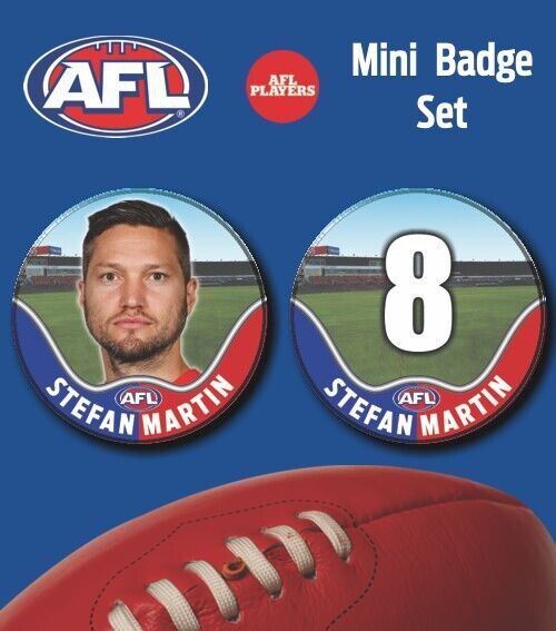 2021 AFL Western Bulldogs Mini Player Badge Set - MARTIN, Stefan