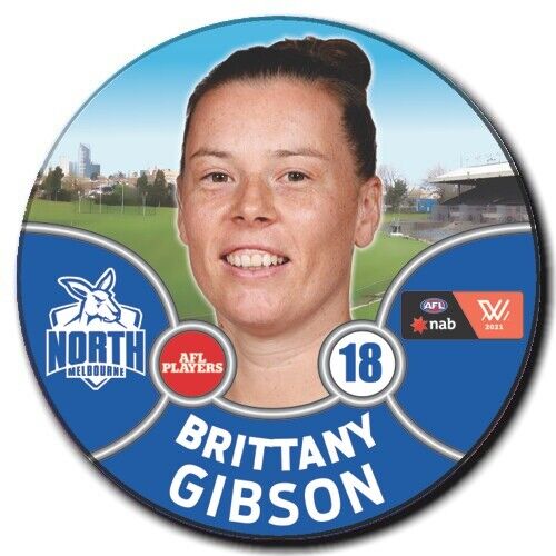 2021 AFLW North Melbourne Player Badge - GIBSON, Brittany