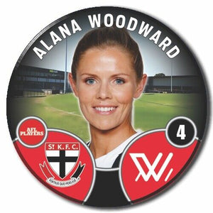 2022 AFLW St Kilda Player Badge - WOODWARD, Alana