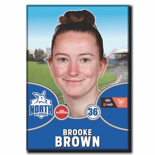 2021 AFLW North Melbourne Player Magnet - BROWN, Brooke