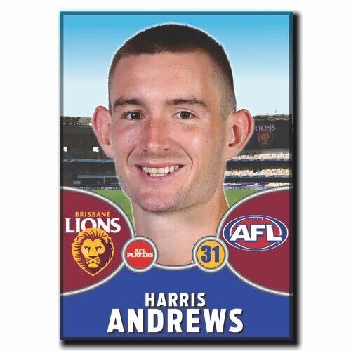 2021 AFL Brisbane Lions Player Magnet - ANDREWS, Harris