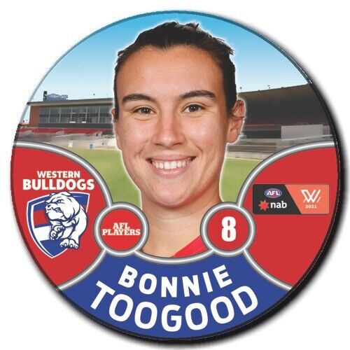 2021 AFLW Western Bulldogs Player Badge - TOOGOOD, Bonnie
