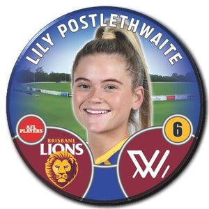 2022 AFLW Brisbane Player Badge - POSTLETHWAITE, Lily