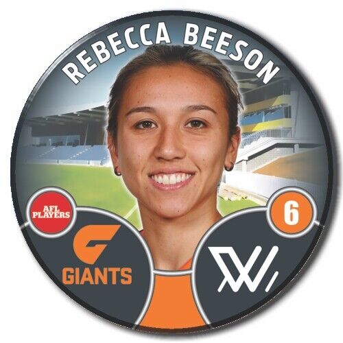 2022 AFLW GWS Player Badge - BEESON, Rebecca