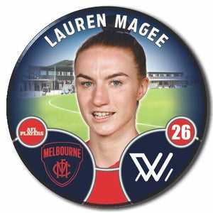 2022 AFLW Melbourne Player Badge - MAGEE, Lauren
