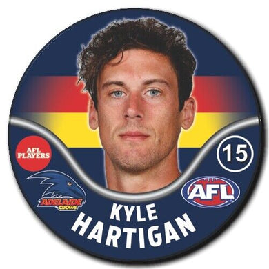 2019 AFL Adelaide Crows Player Badge - HARTIGAN, Kyle