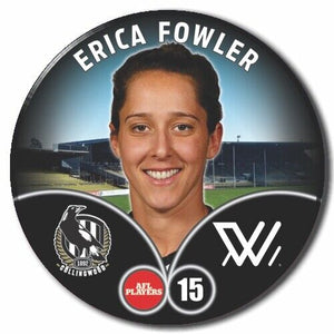 2023 AFLW S7 Collingwood Player Badge - FOWLER, Erica
