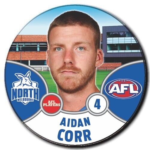 2021 AFL North Melbourne Player Badge - CORR, Aidan
