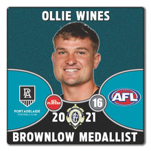 2021 Brownlow Medallist Ceramic Coaster - WINES, Ollie