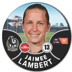 2021 AFLW Collingwood Player Badge - LAMBERT, Jaimee