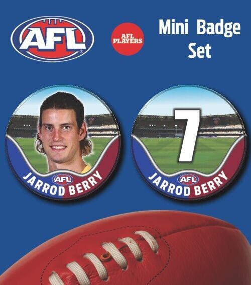 2021 AFL Brisbane Mini Player Badge Set - BERRY, Jarrod