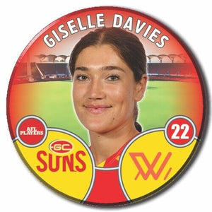 2022 AFLW Gold Coast Player Badge - DAVIES, Giselle