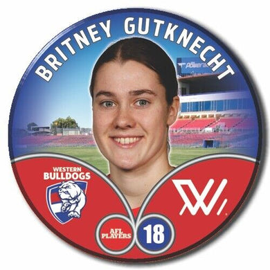 2023 AFLW S7 Western Bulldogs Player Badge - GUTKNECHT, Britney
