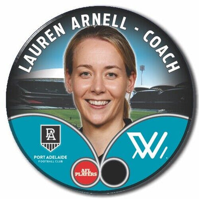2023 AFLW S7 Port Adelaide Player Badge - ARNELL, Lauren - COACH
