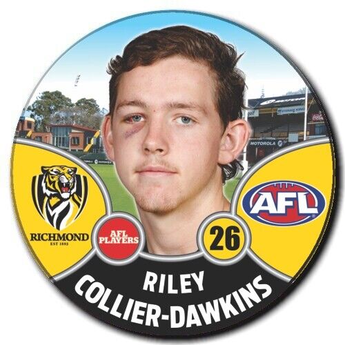 2021 AFL Richmond Player Badge - COLLIER-DAWKINS, Riley